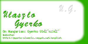 ulaszlo gyerko business card
